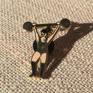 Nailed It Weightlifter Enamel Pin